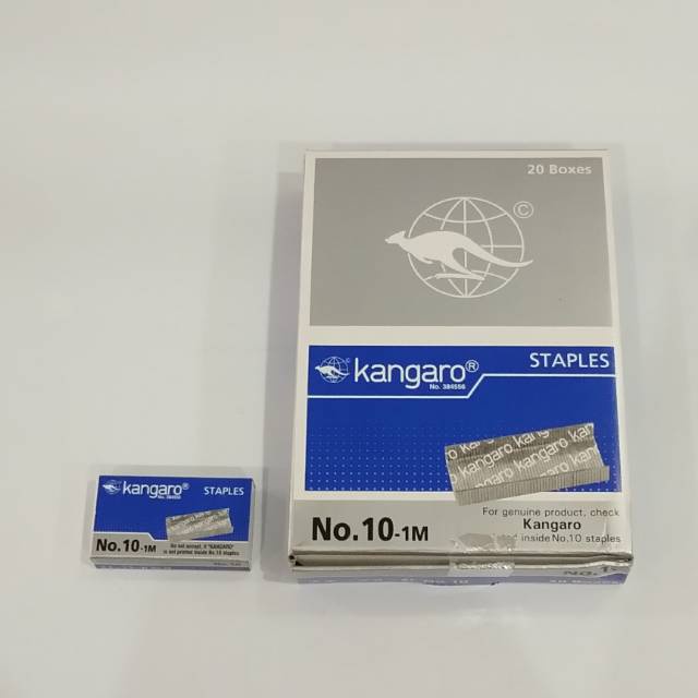 Isi staples Kecil No 10 merk Kangoro ( isi 20 box kcl )