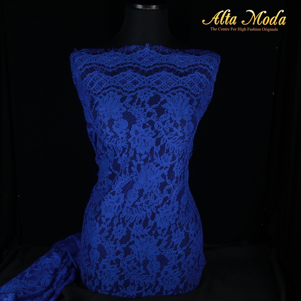 

Alta Moda Brokat Semi Perancis Cord Bunga Ktupat Electric Blue (2.5M)