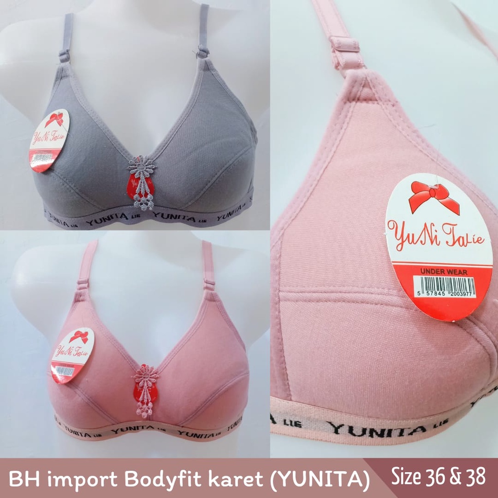 TERLARIS BRA BH SPORT PAKAIAN DALAM WANITA TANPA KAWAT BODYFIT LIST KARET (YUNITA)