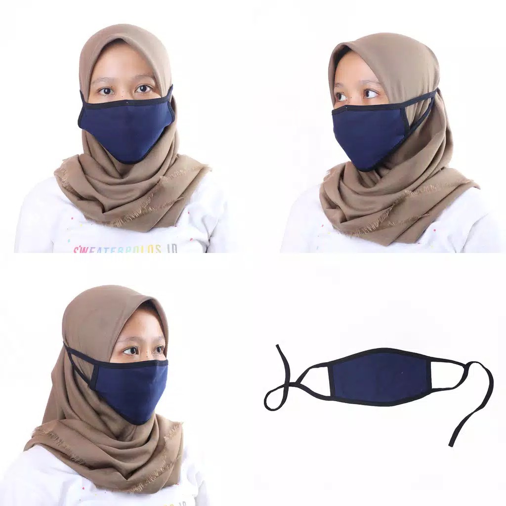 MASKER MURAH MASKER KAIN POLOS | 100% KATUN | NON MEDIS | ANTI BAKTERI MASKER BERKENDARA ADEM