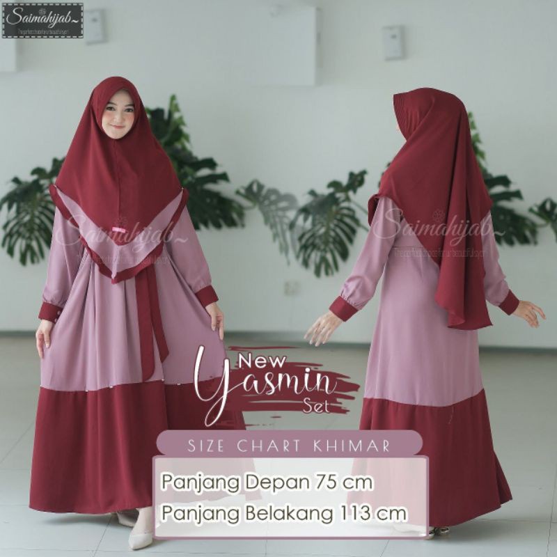 GAMIS SYAR'I SAIMA HIJAB YASMINE SET