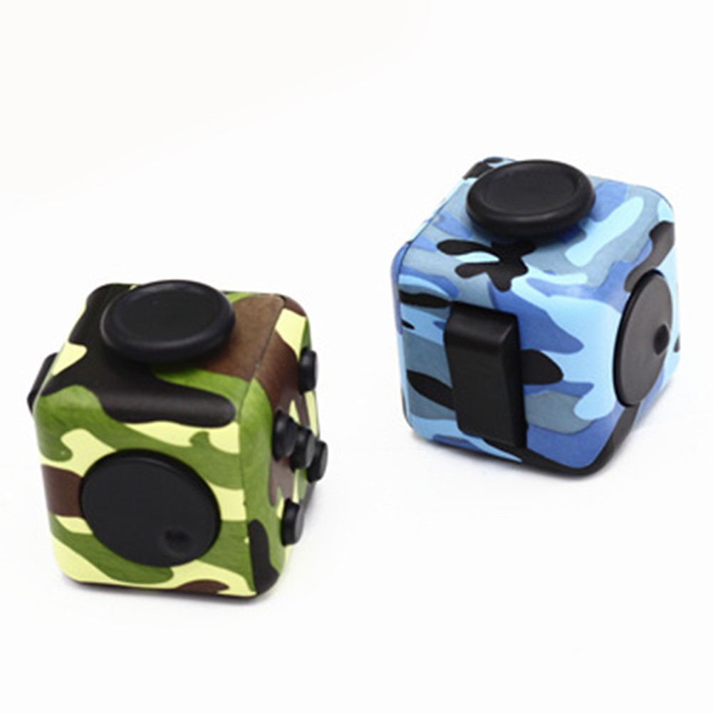 [Fresh] Fidget Cube ABS Motif Camo untuk Meningkatkan Fokus Anak / Dewasa