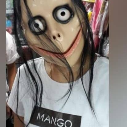 Topeng Hantu Jepang MOMO Halloween Scary Ghost Mask Halowen Cosplay