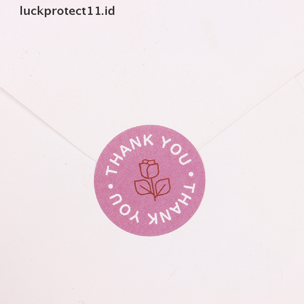 500 Pcs Stiker Label Gulung Motif Bunga thank you Untuk Dekorasi Buku Scrapbook