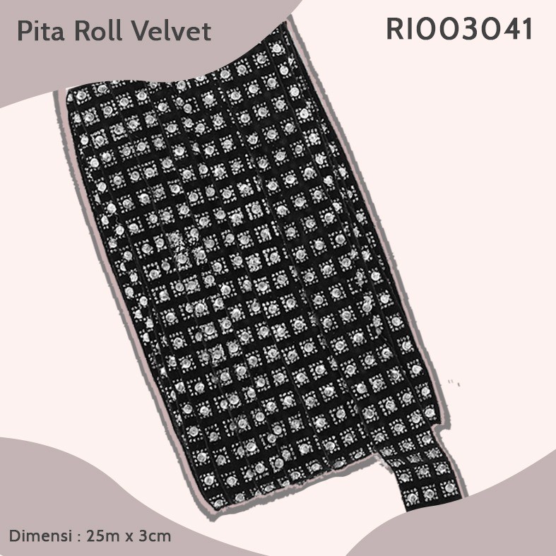 Renda Roll Velvet Squin 3041