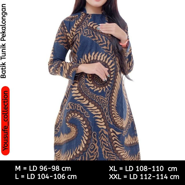 Atasan Tunik Batik Batik Wanita Tunik Seragaman Hajatan Tunik Batik Muslimah