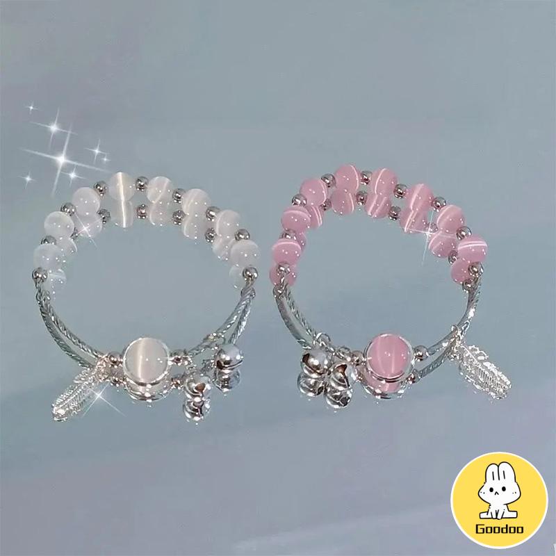 Gelang Wanita Korea Opal Pasangan Pacar Wanita Sederhana Gelang Lonceng -Doo