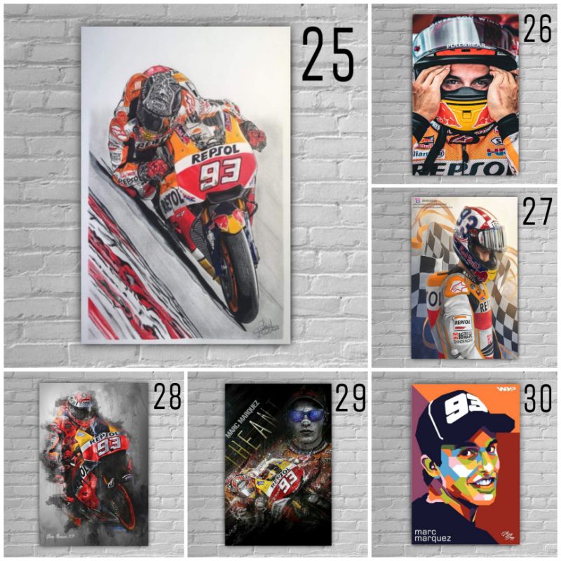 POSTER DINDING MARQ MARQUEZ SIZE A3+