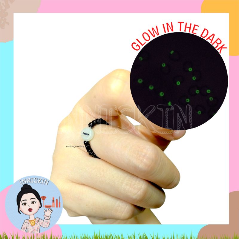 Cincin Angka Glow In The Dark / Cincin Nyala Lampu Ketika Gelang / Cincin Angka 0-9 / Cincin Angka / Cincin Diy / Cincin