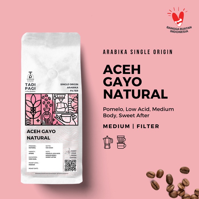 

Arabika Gayo Natural 1 Kg Roast Bean Coffee - Kopi biji matang