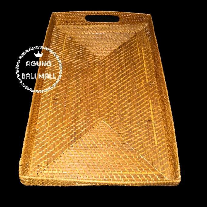 Ready Stock] Nampan Rotan Persegi Panjang | Baki Rotan | Nampan Anyaman