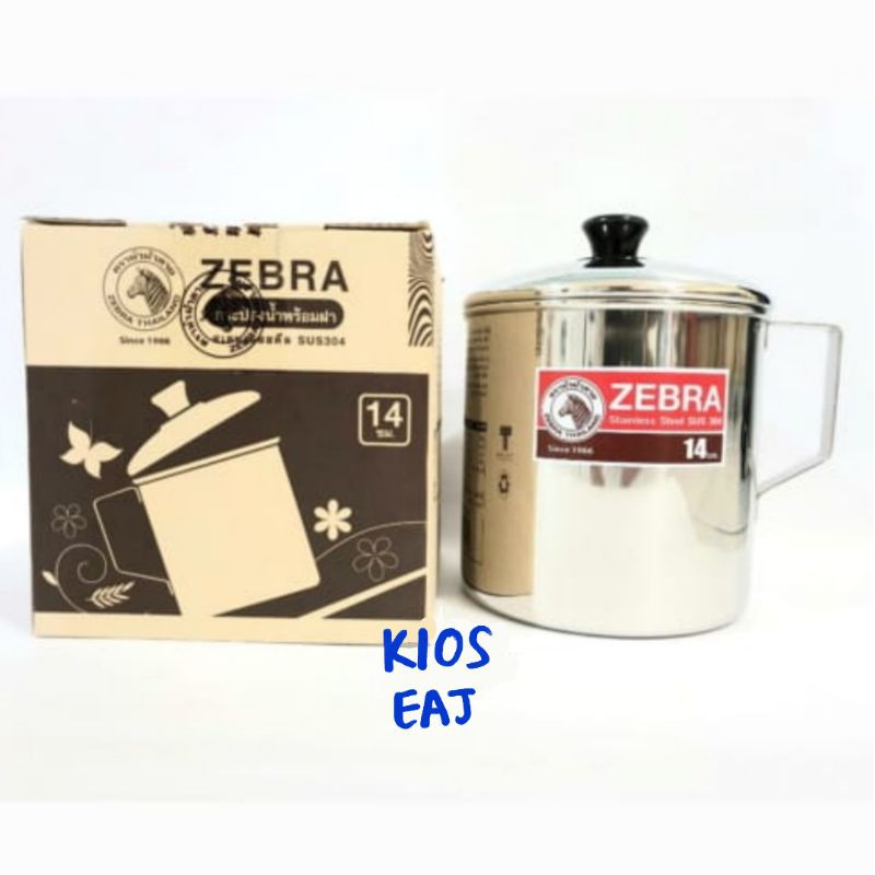 Zebra Mug 14 cm Stainless Steel dengan Tutup 110114