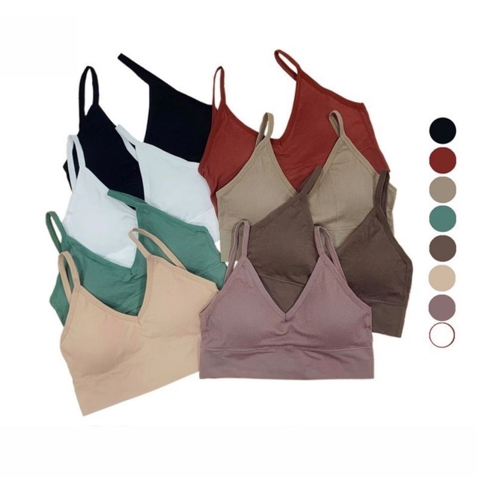 Bra/BH Wanita Tanpa Kawat Bahan Halus Pakaian Dalam Bralette Push-up Import