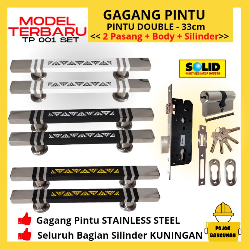 HANDLE KUNCI GAGANG PEGANGAN TARIKAN PINTU RUMAH MINIMALIS SOLID BELMONDO SET 001