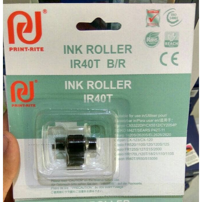 PRINT-RITE INK ROLLER IR 40T BLACK &amp; RED - TINTA/INK ROLL KALKULATOR