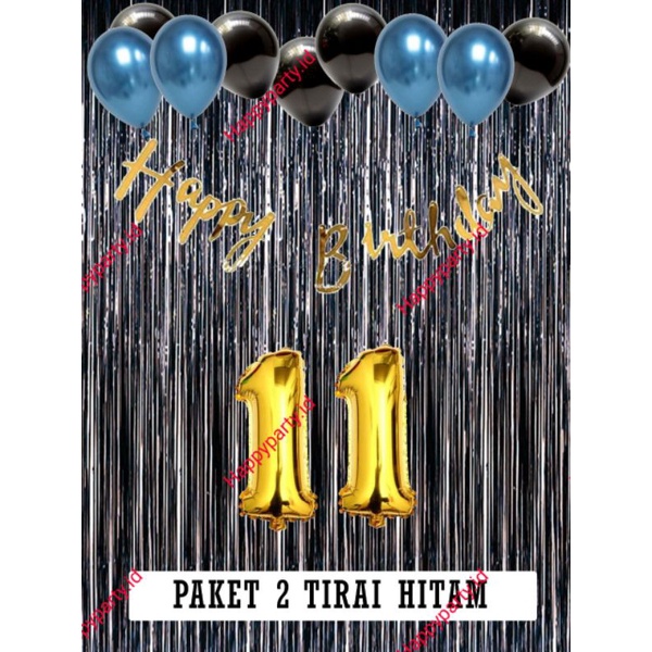 PAKET SET DEKORASI HAPPY BIRTHDAY LATIN 2 x 2 meter