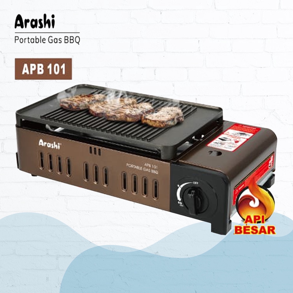 ARASHI Kompor Gas Portable APB 101 / Kompor Grill BBQ - Garansi 1 Tahun