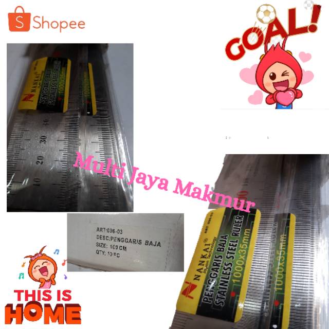 PENGGARIS BESI STAINLESS 100CM NANKAI