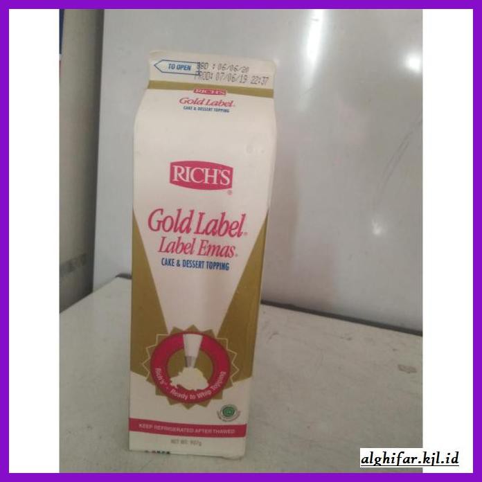 

Redwop-Gnikab- Whipping Cream Richs Gold 907 Ml -Hallall.