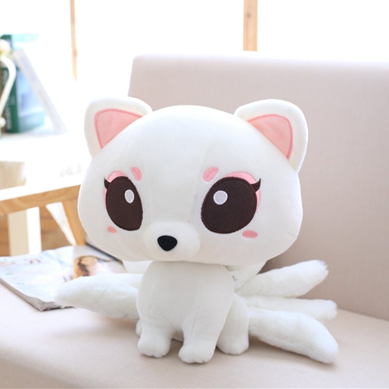 Free Ongkir 1 Pc Kawaii 23 25 Cm Ekor Sembilan Fox Mainan Lembut