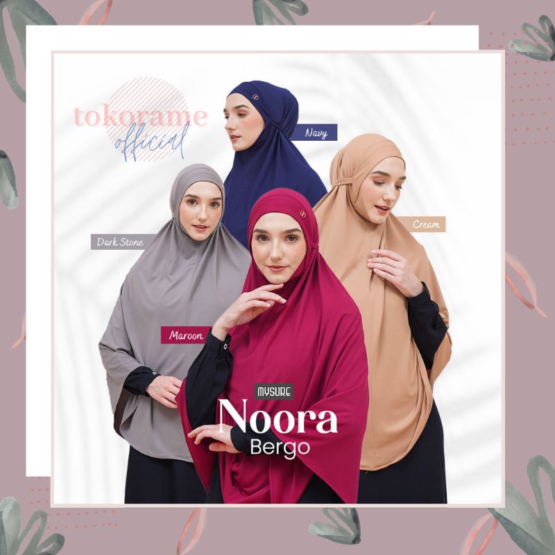 Hijab Instan Noora Bergo Syari Dagu Original Mysure