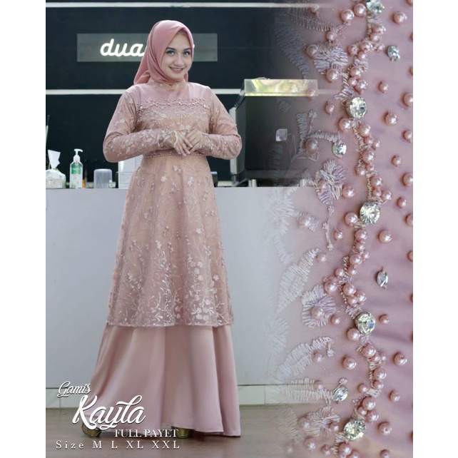 Gamis Kayla NK / Kebaya Brukat Modern / Dress Brokat / Kebaya Kondangan