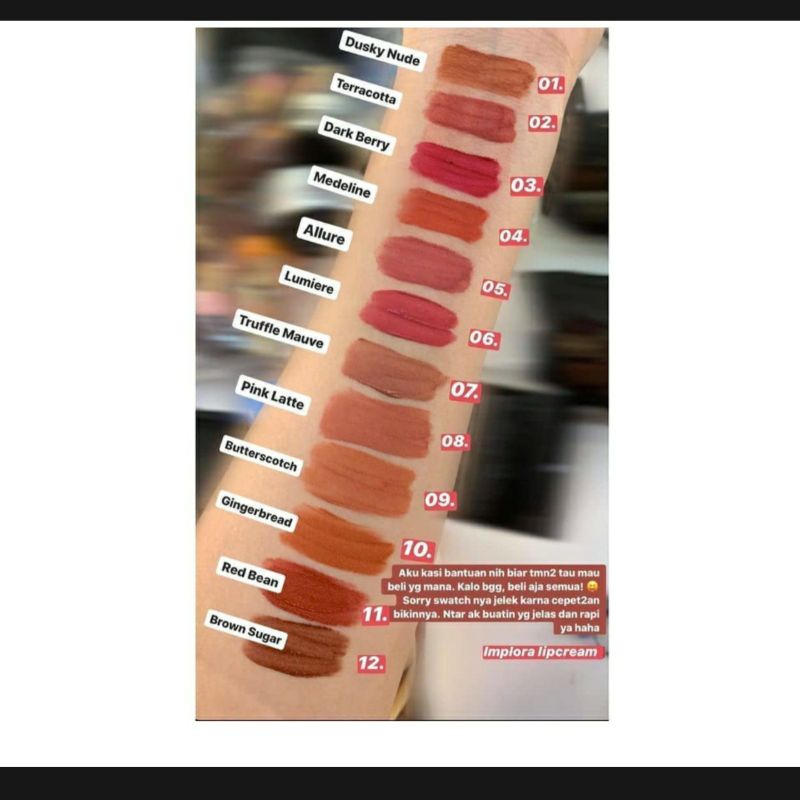 Lipstik Implora Asli Lipstik Implora Urban Long Lasting Tahan Lama LIPSTIK