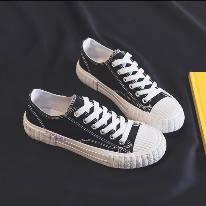 CaniKorea &quot;FREE BOX&quot; Dahyun Sepatu Sneakers Wanita Korea Sneakers Kanvas Sepatu Cassual Stylish 9080