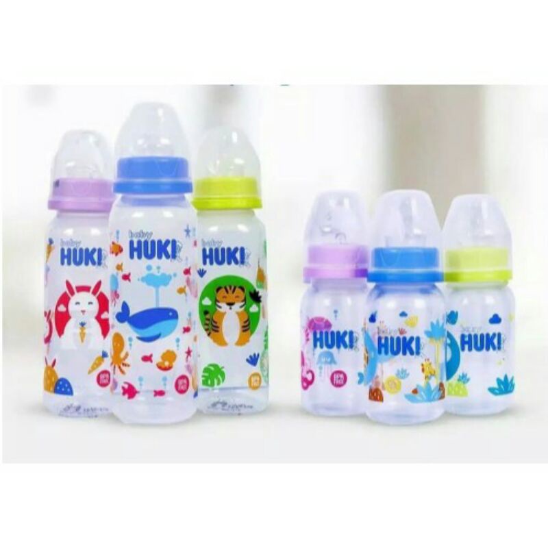 Huki Botol Susu PP SP Dot GEPENG - 60 ml / 120ml / 240ml RANDOM