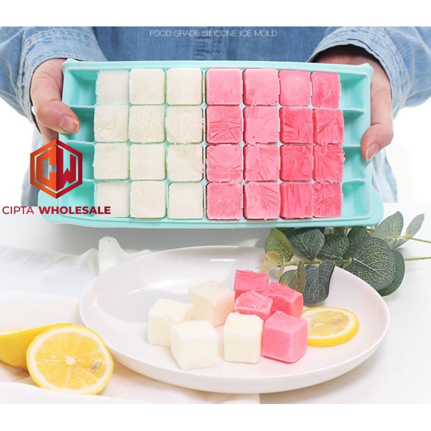 Cetakan es Silikon ice cube mold silicone 36 grid silicone ice tray