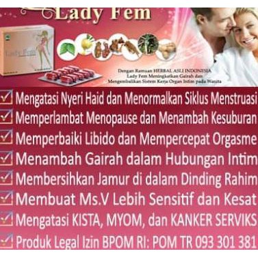 Sale Ladyfem Kapsul Herbal Original Wanita - Solusi Kurang Bergairah Produk Baru