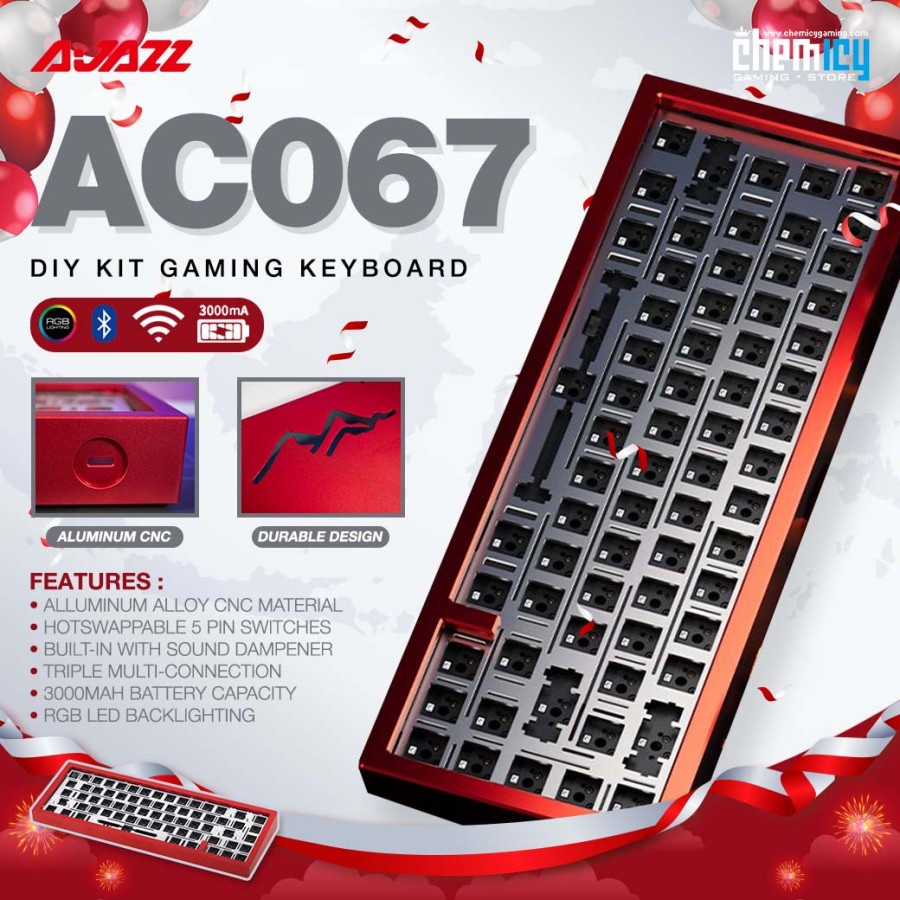 Ajazz AC067 / AC-067 65% DIY Kit Mechanical Gaming Keyboard