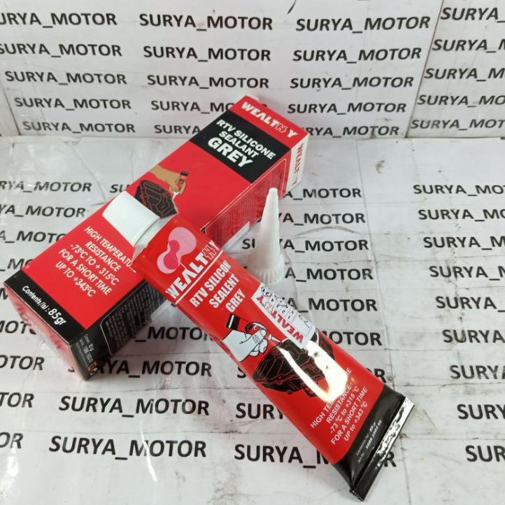 

Harga Bersahabat.. LEM WEALTHY RTV SILICONE SEALANT GREY 85gr