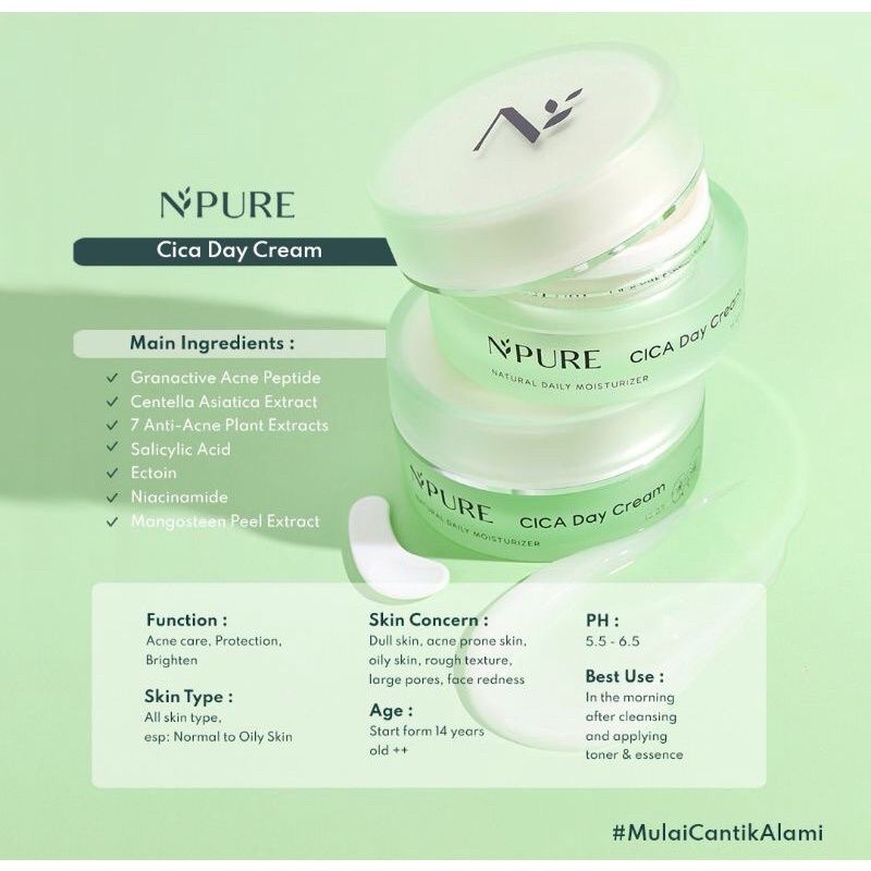 NPURE Centella Asiatica Day Night Cream Cica Series