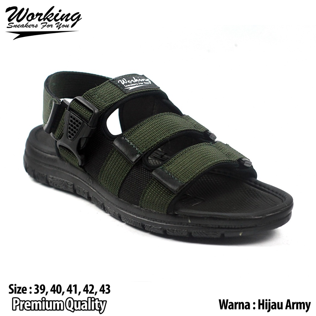 Sendal Gunung Working Ban 3 Sandal Pria Slide Slop Kasual