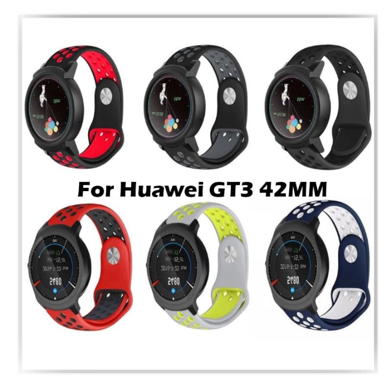 STRAP TALI JAM TANGAN - FOR HUAWEI GT 3 / GT3 42MM - SILICONE STYLE NIKE RUBBER 20MM