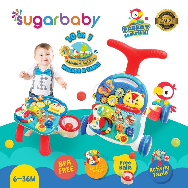 Sugar baby 10in1 activity walker - baby walker