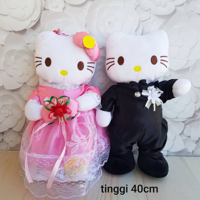 BONEKA HELLO KITTY WEDDING SET 40 CM