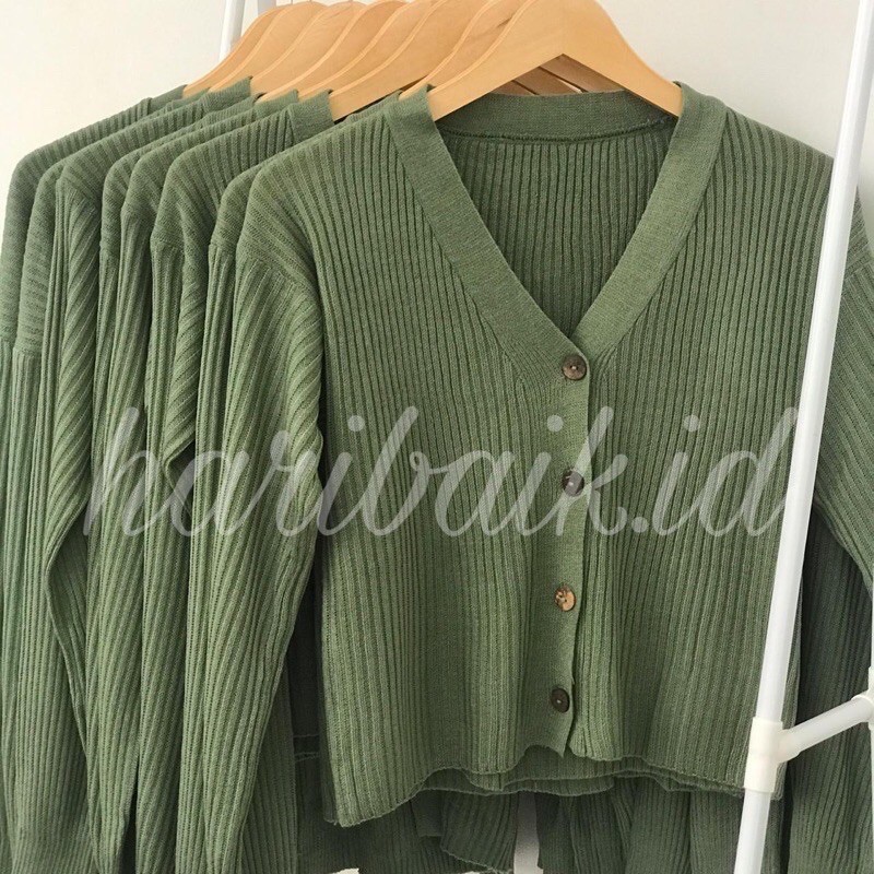 Crop Button Cardy / WILLY CARDY / Cardigan Rajut / Cardigan Wanita  / Crop Cardy