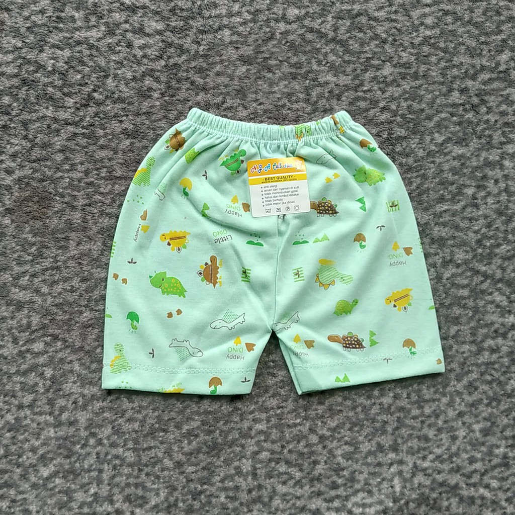 6 Pcs Celana Pendek Bayi ELVIRA Baby - Celana Dalam Pendek / Kotak Bayi - Mix 3 Warna Bermotif