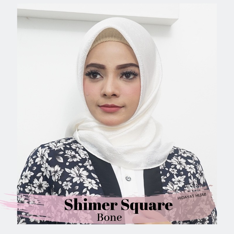 Segi Empat Organza Shimer/Hijab Pesta/Segi Empat Glowing