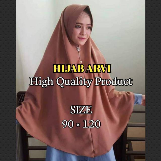 RESTOK BEST SELLER Fathiya Khimar Jumbo Non Pet Wollycrepe Non Belah Ori By Audina