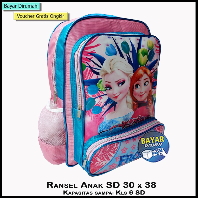 ~Tas Sekolah Fashion Unicorn Rainbow Ombre Kekinian Import Original Murah Elsa