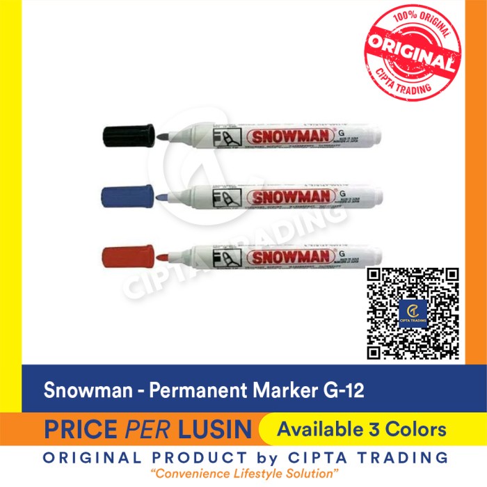 

Hot Sale Permanent Marker - Snowman - G-12 (Dozen) Sale!!!