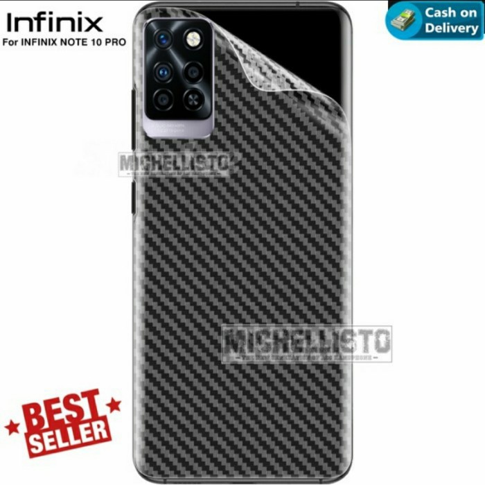 Back Skin Carbon Infinix Note 10 Pro - Skin Carbon Infinix Note 10 Pro - SC