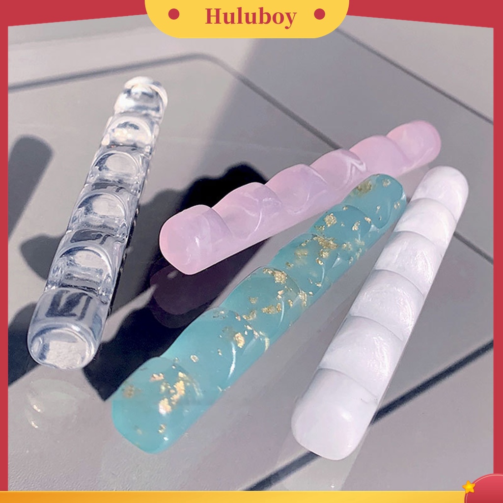 Huluboy Huluboy♡ Holder Pen Brush Nail Art 5 Grid Reusable Untuk Wanita