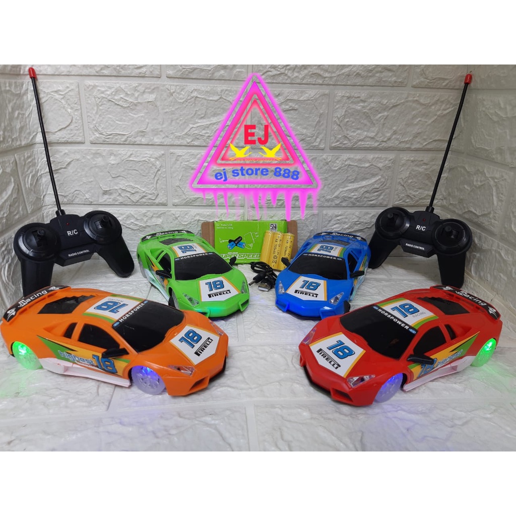 MAINAN ANAK REMOTE KONTROL FERRARI  LED