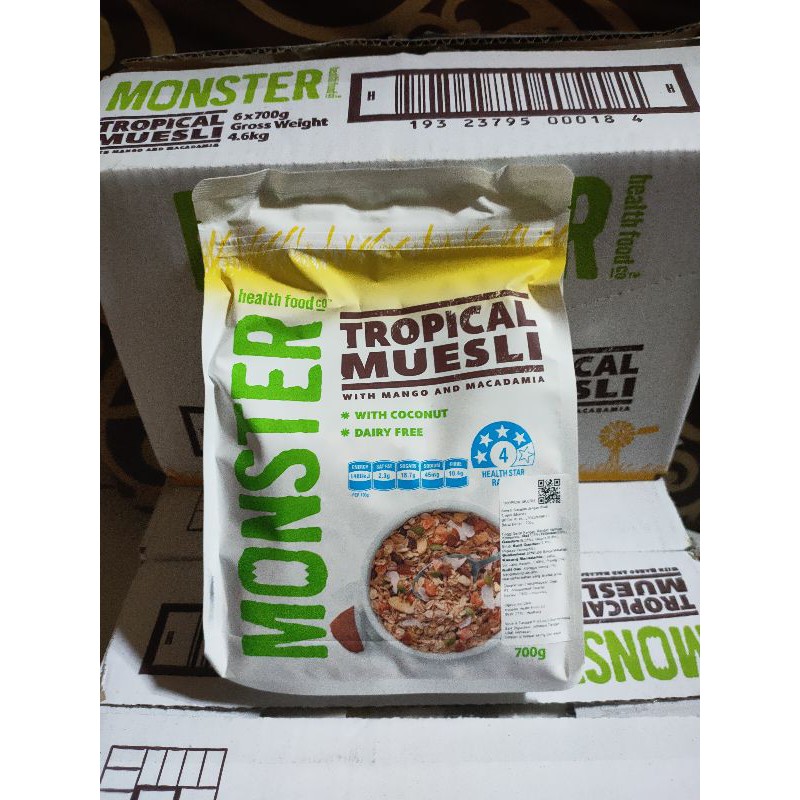 

monster tropical muesli 700gr buy 1 get 1