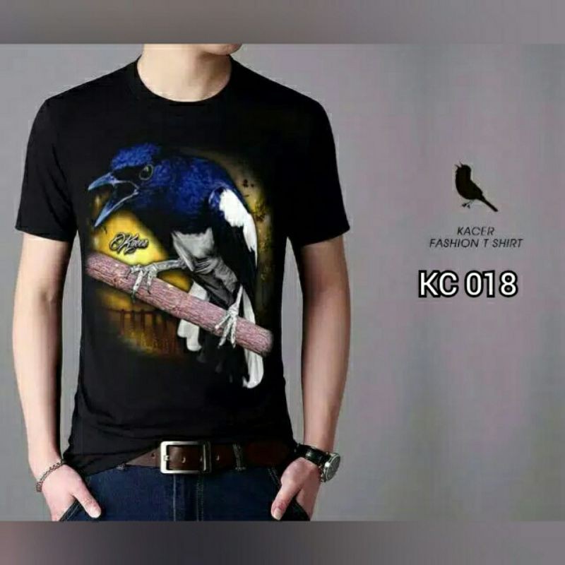 Kaos Pria Lengan Pendek / Burung Kacer-018 / Shalch Trendy