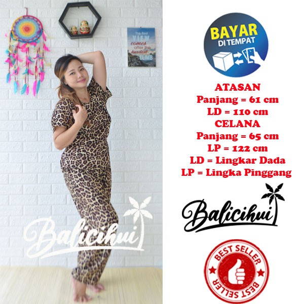 Balicihui Setelan Panjang Bali Piyama Tidur Bali FIT to XL